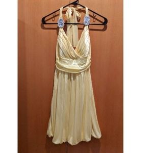 Trixxi Halter Party Dress w/ Gathering Hem Medium